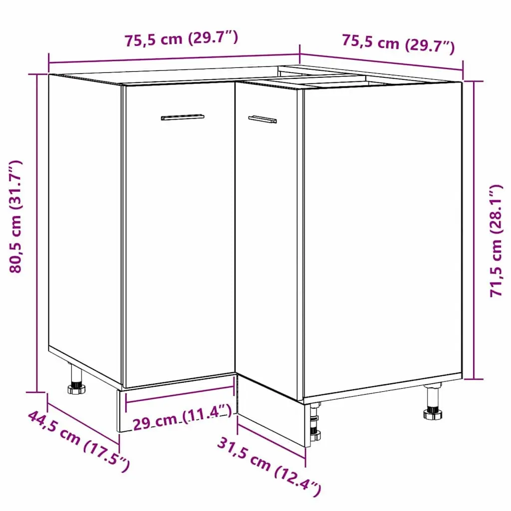 Black Oak Hanging Kitchen Cabinet for Storage