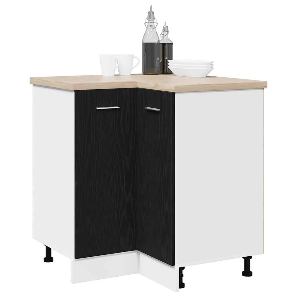 Black Oak Hanging Kitchen Cabinet for Storage