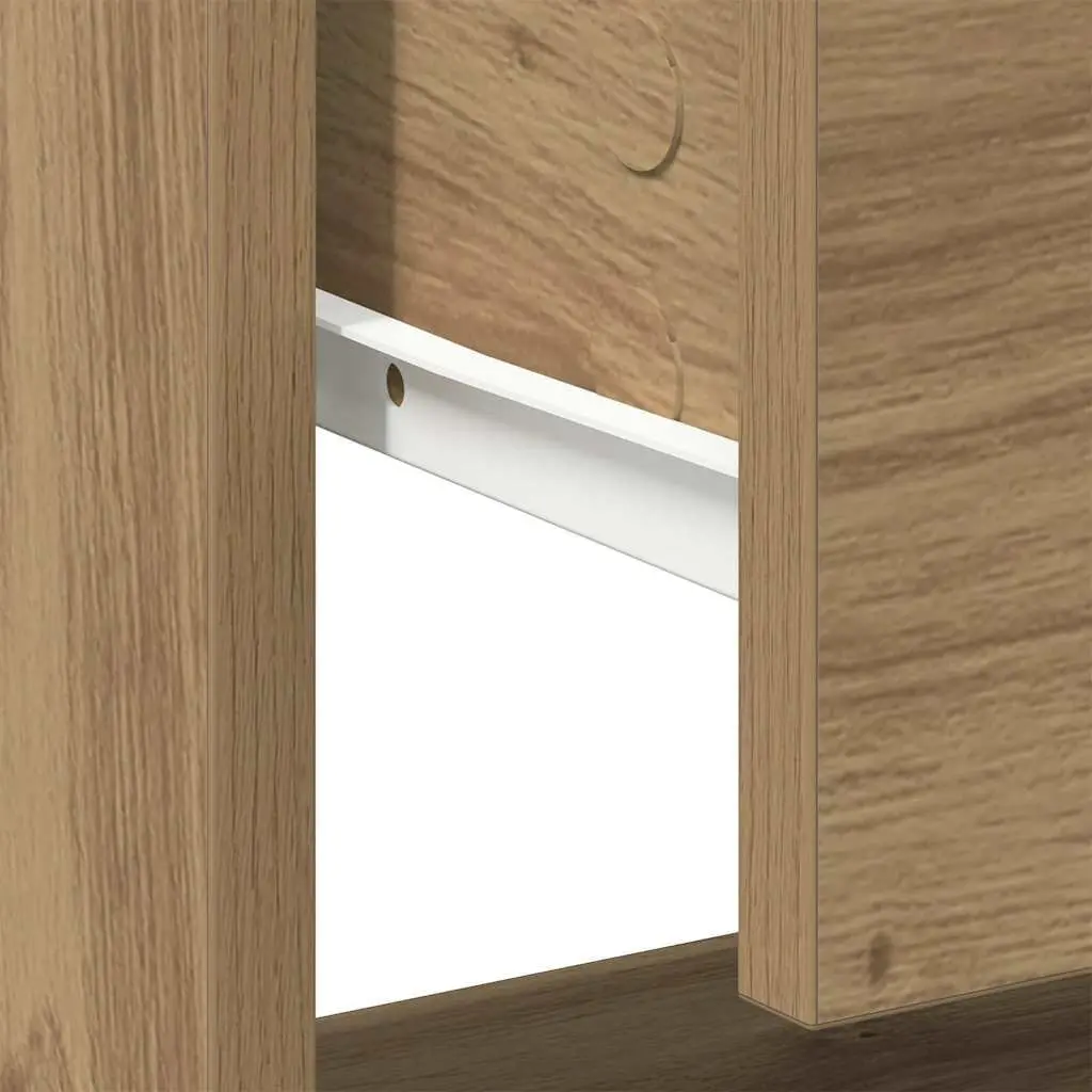 Bedside Table Engineered Wood 45 x 34 x 44 cm Brown Rustic 2 pcs