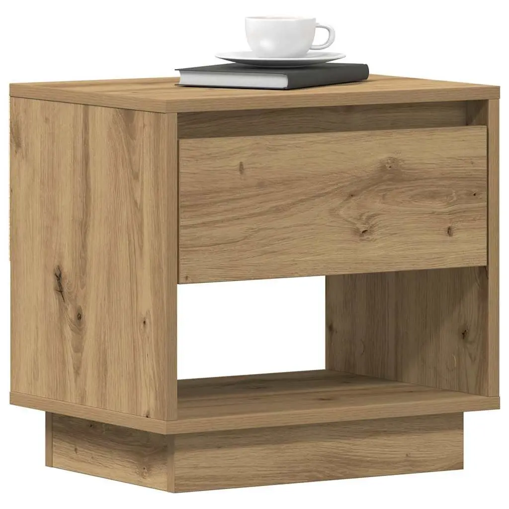 Bedside Table Engineered Wood 45 x 34 x 44 cm Brown Rustic 2 pcs
