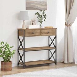 Sturdy Rustic Wooden End Table for Stylish Storage