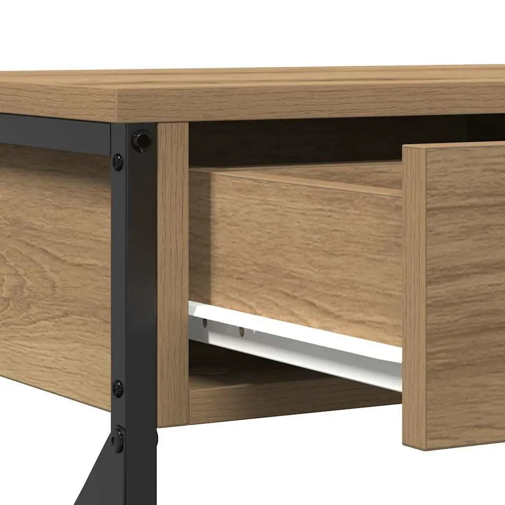Rustic Wooden End Table Console Storage Accent Side Table Living Room Bedroom