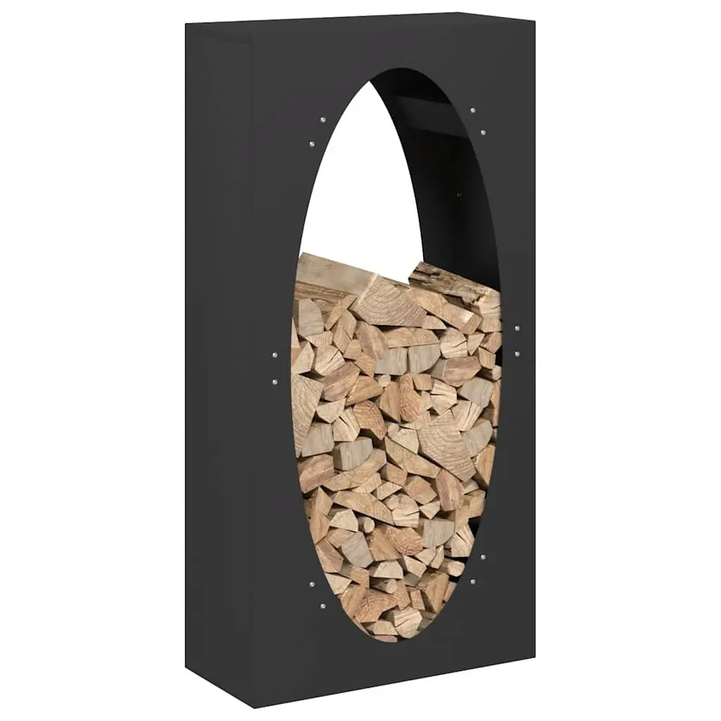 Black Firewood Rack for Log Storage