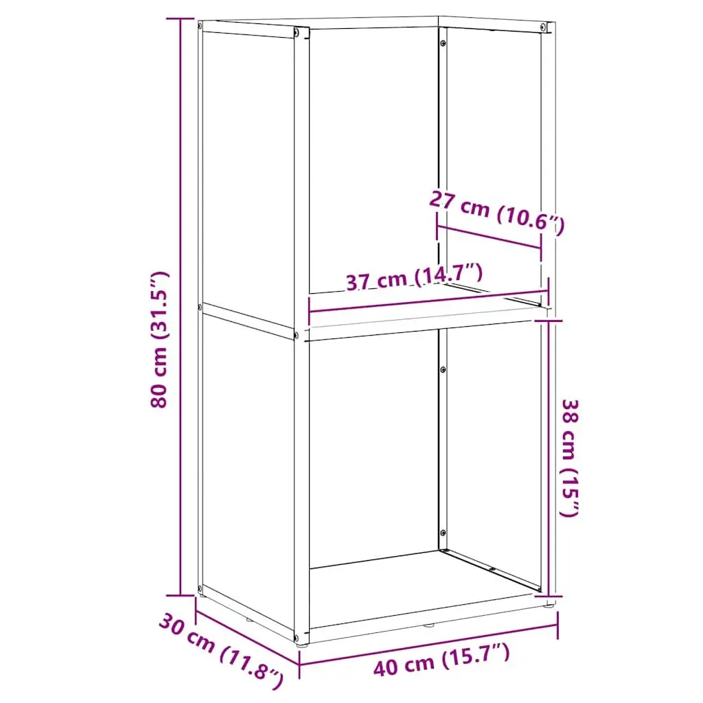 Firewood Rack Cold-rolled Steel 40x30x80 cm Black