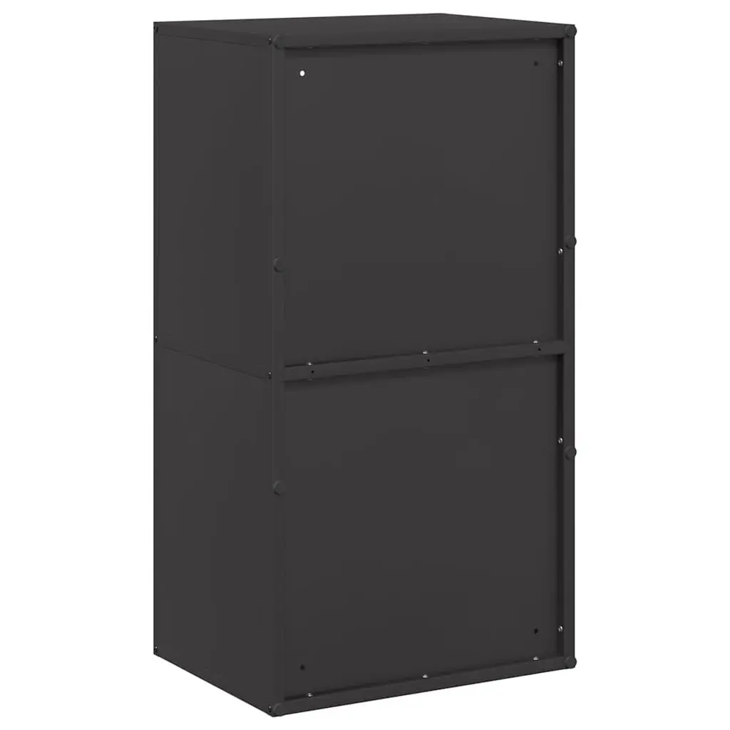 Black Firewood Rack for Log Storage 40x30x75cm