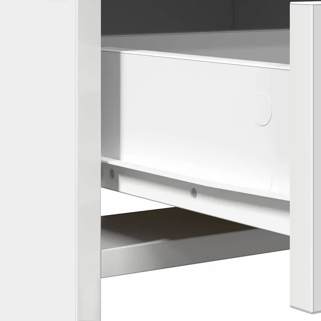 White Dressing Table with Mirror and LED Lights