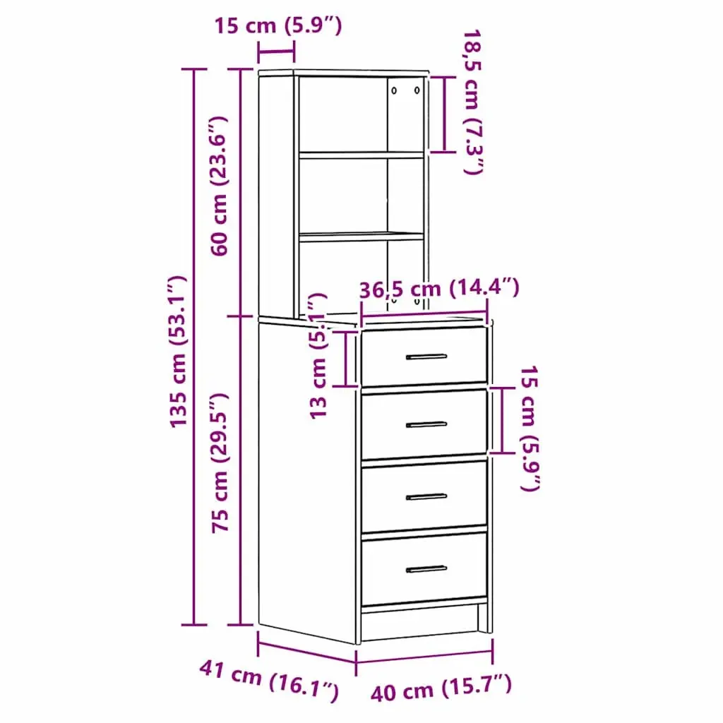 White Highboard Buffet Sideboard with Ample Storage