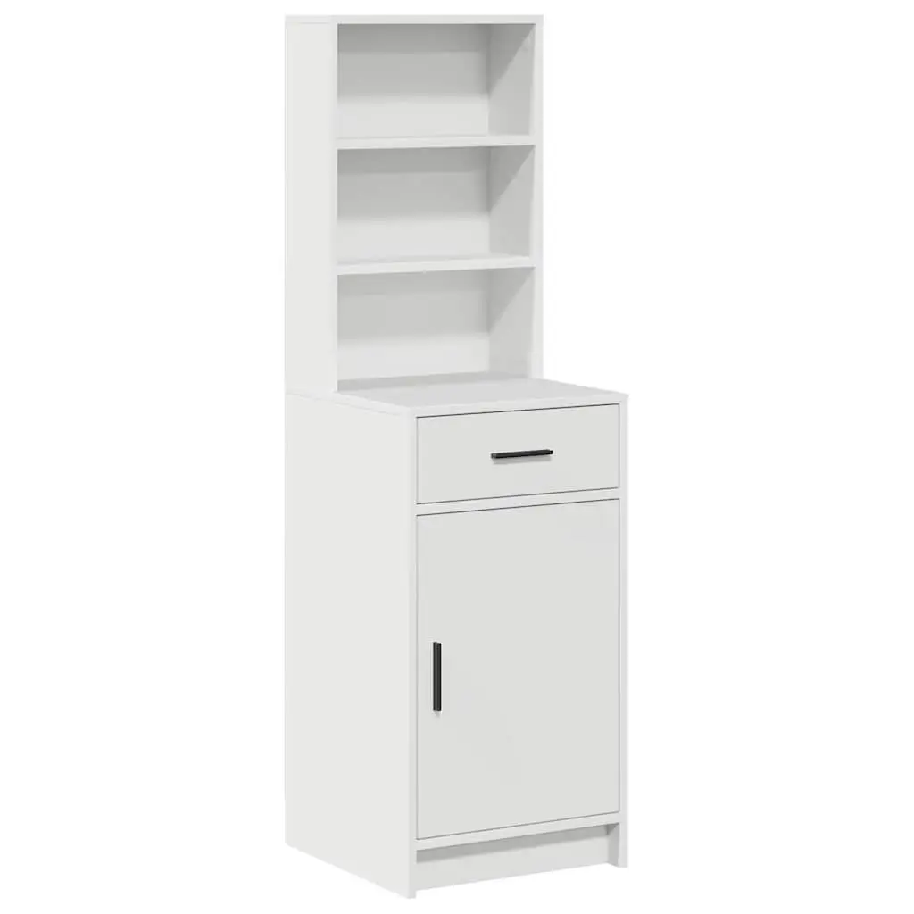 Highboard Storage Cabinet Engineered Wood 40 x 40.5 x 135cm White