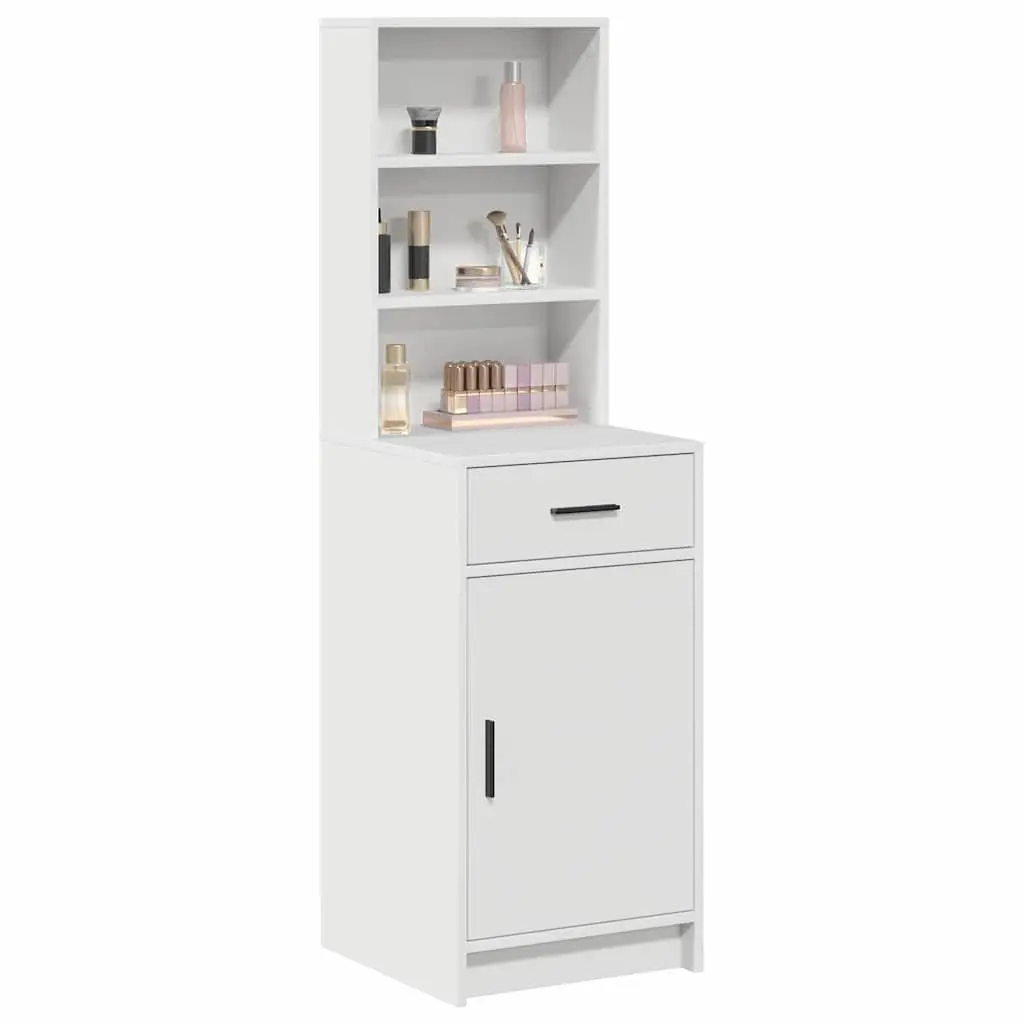 Highboard Storage Cabinet Engineered Wood 40 x 40.5 x 135cm White