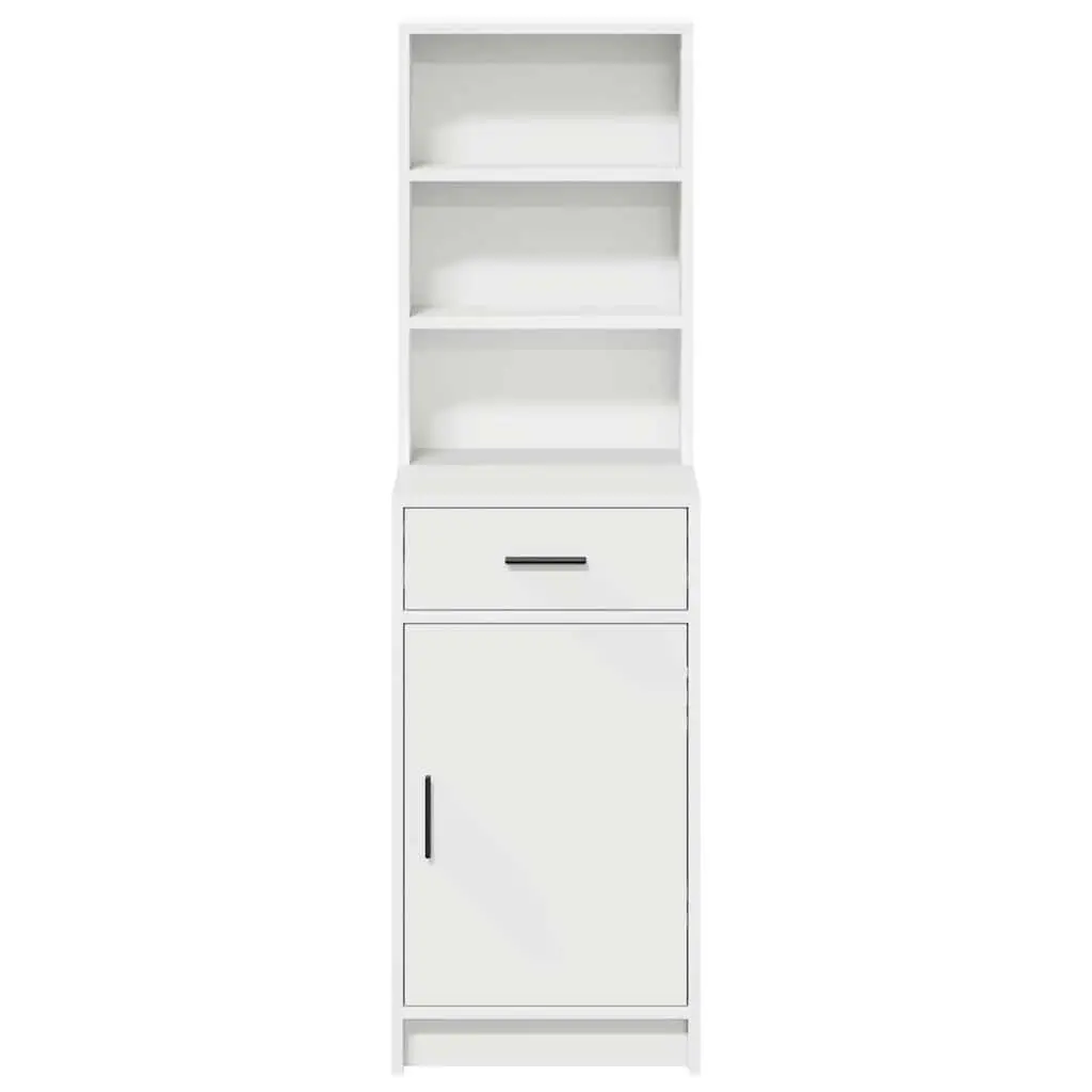 Highboard Storage Cabinet Engineered Wood 40 x 40.5 x 135cm White