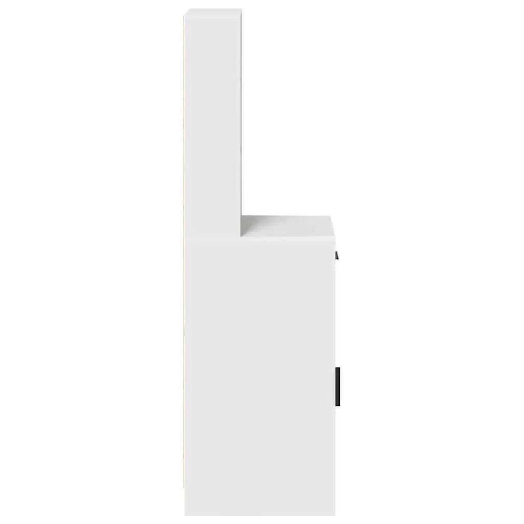 Highboard Storage Cabinet Engineered Wood 40 x 40.5 x 135cm White