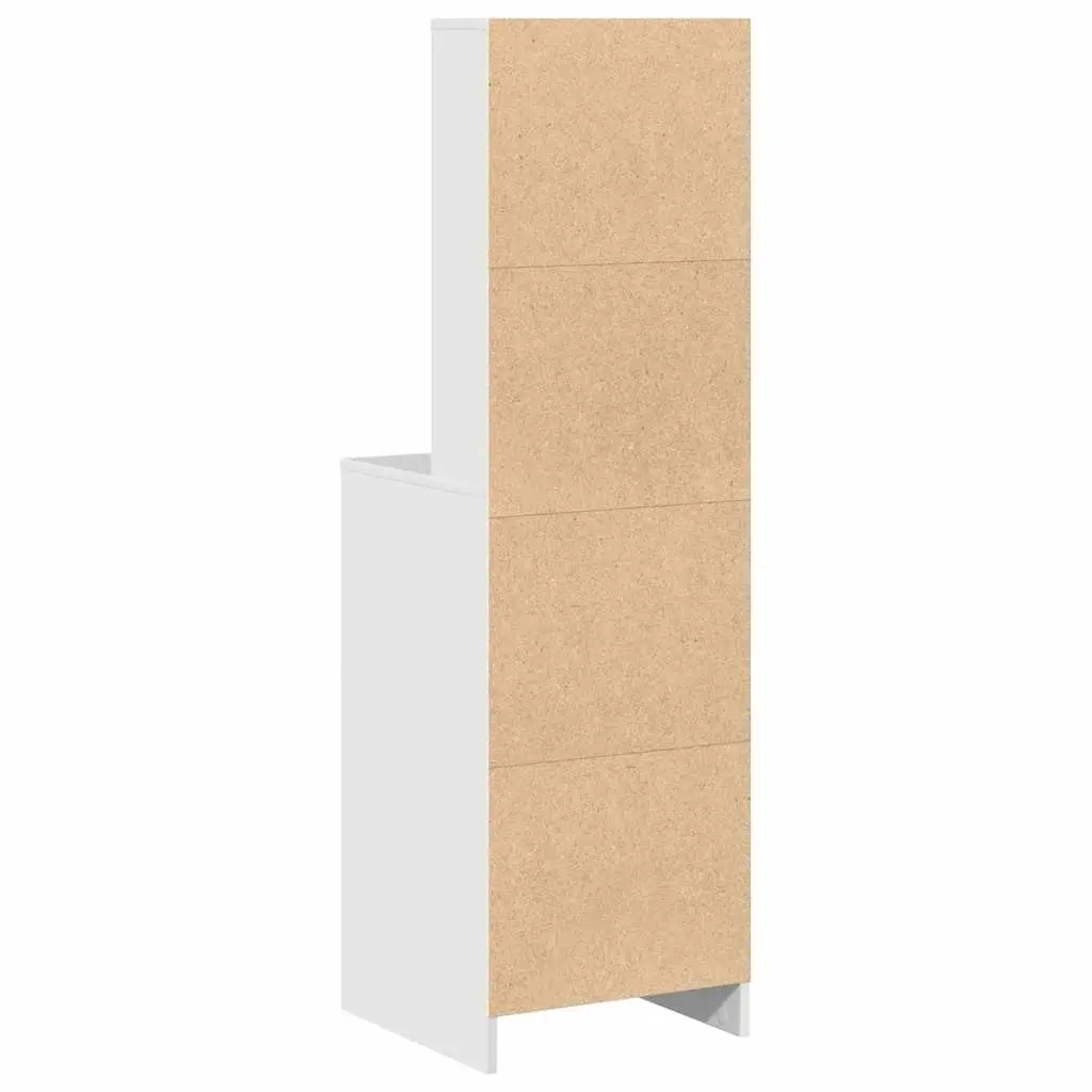 Highboard Storage Cabinet Engineered Wood 40 x 40.5 x 135cm White