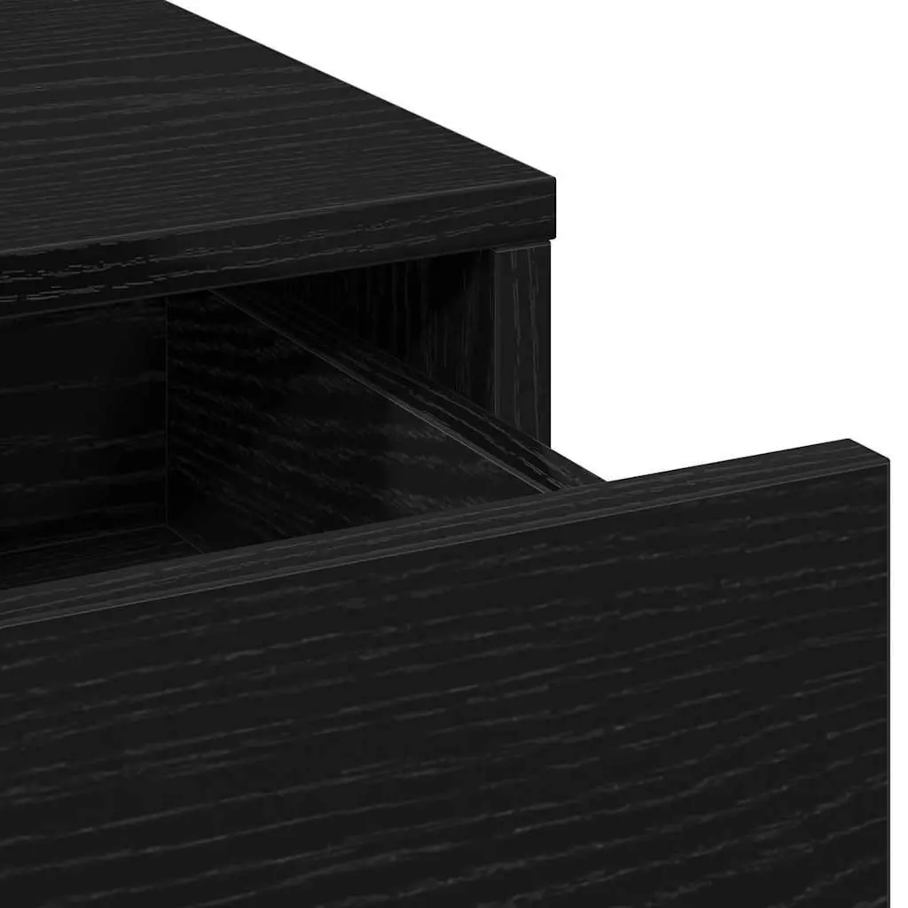 Black Oak Highboard Storage Cabinet with Durable Build