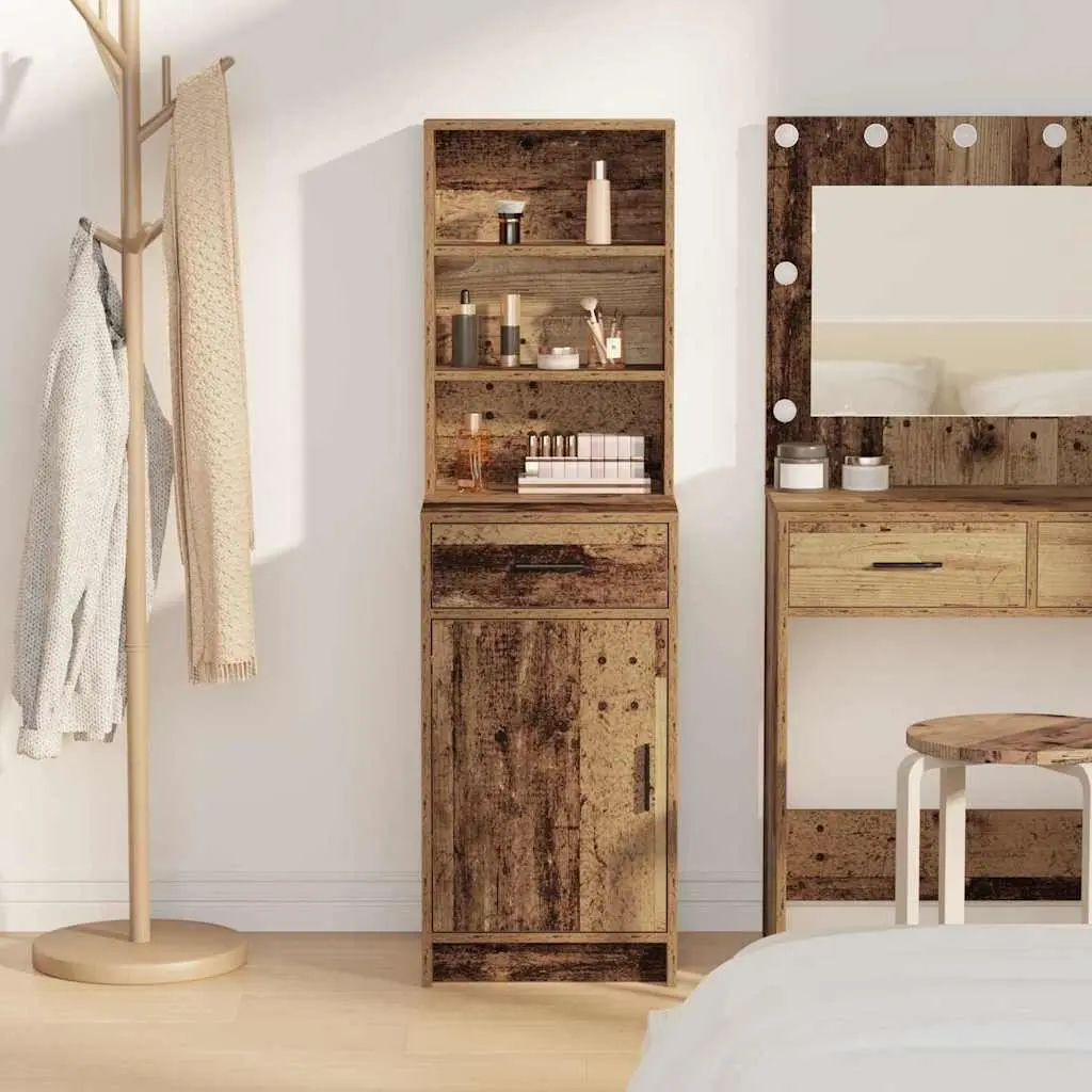 Brown Highboard Storage Cabinet for Home Spaces