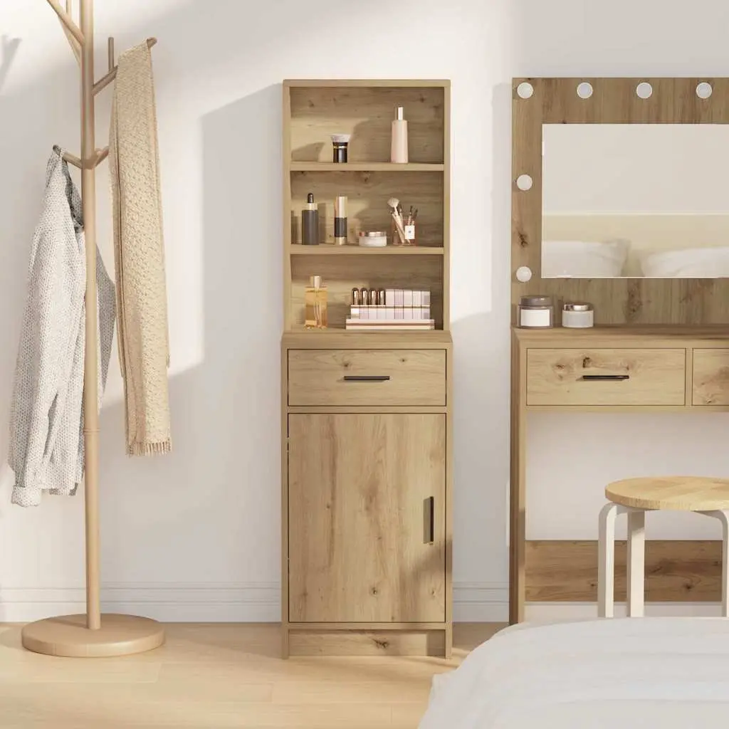 Highboard Storage Cabinet Engineered Wood Brown 41 x 40 x 135 cm