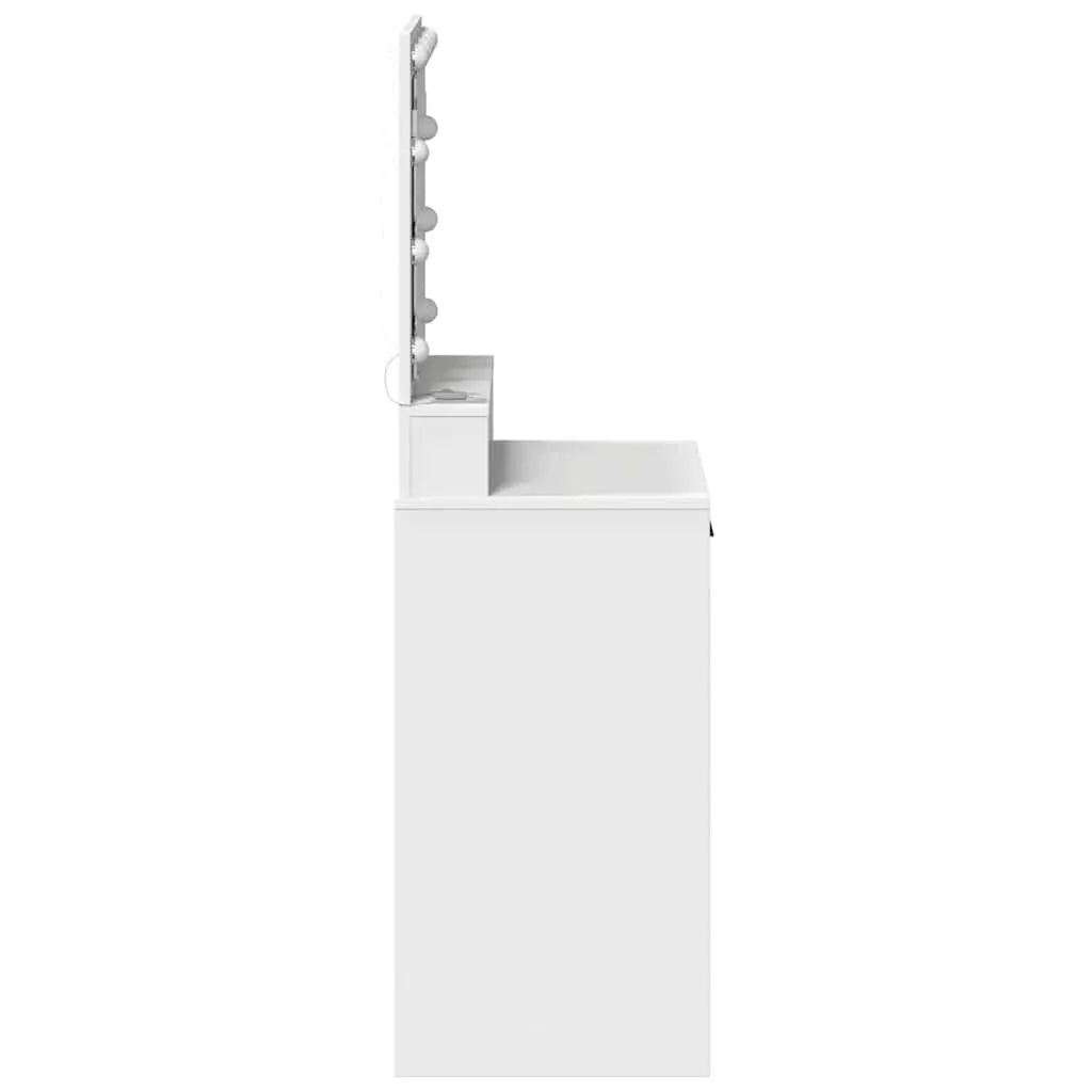 White Bedroom Vanity Unit with LED Mirror