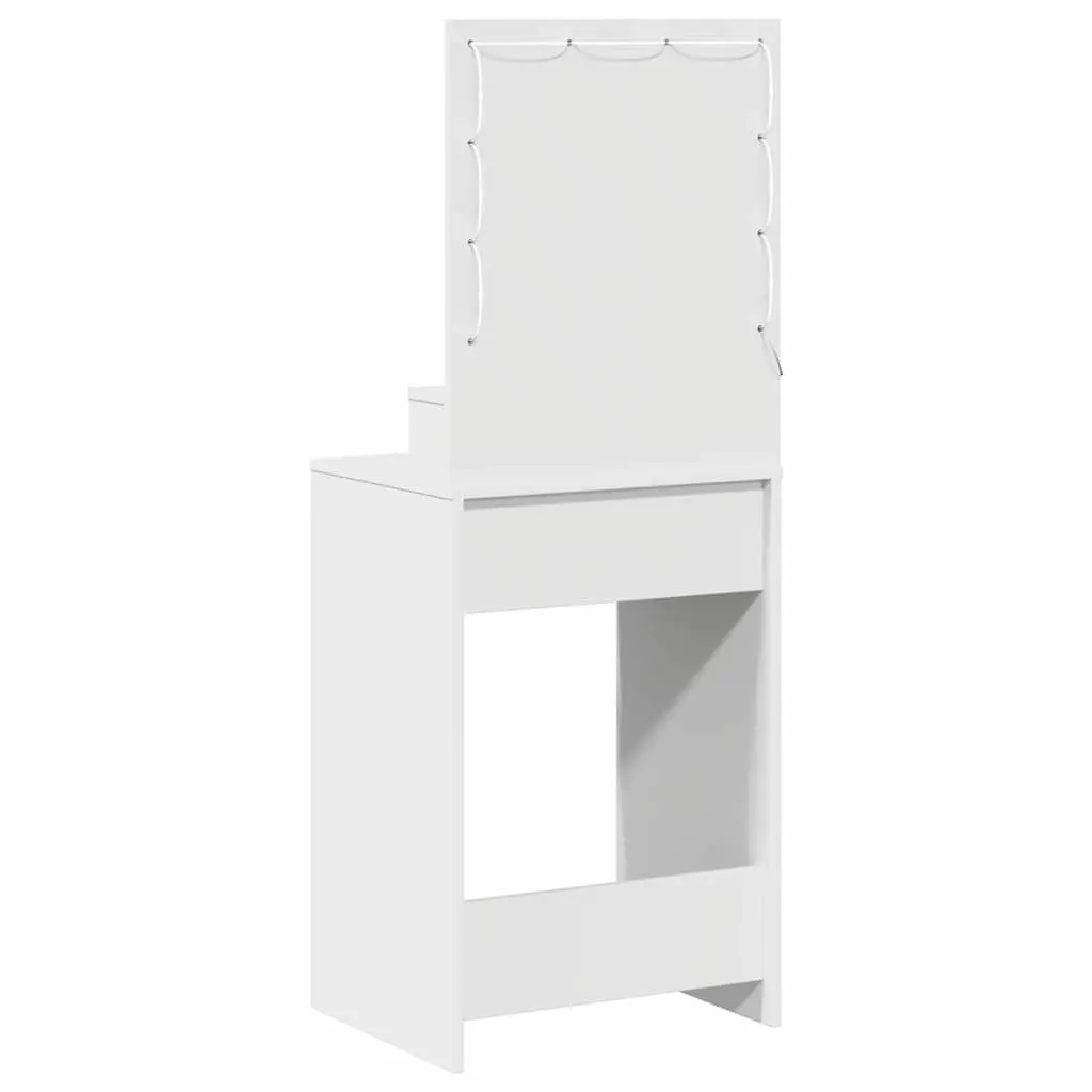 White Bedroom Vanity Unit with LED Mirror