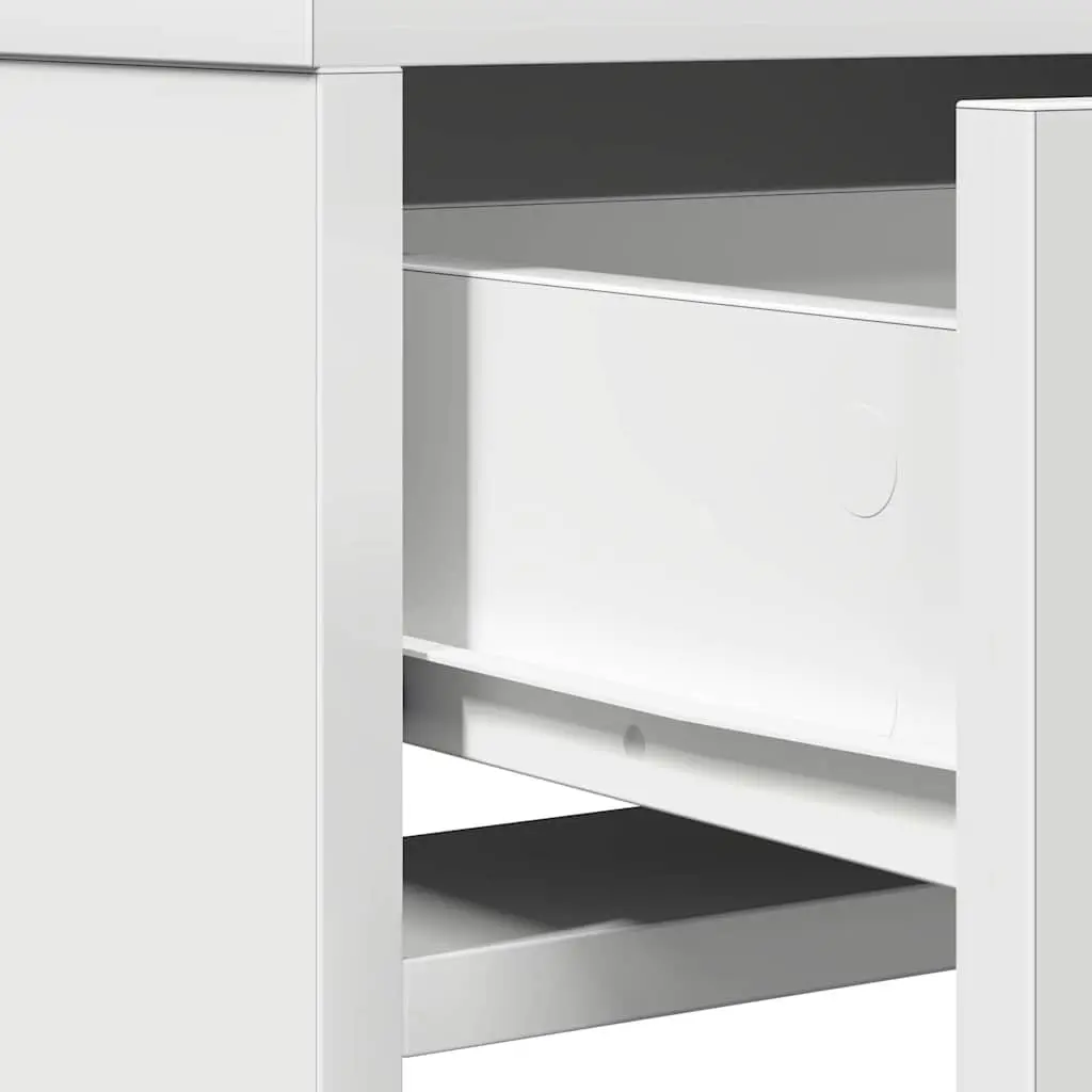 White Bedroom Vanity Unit with LED Mirror