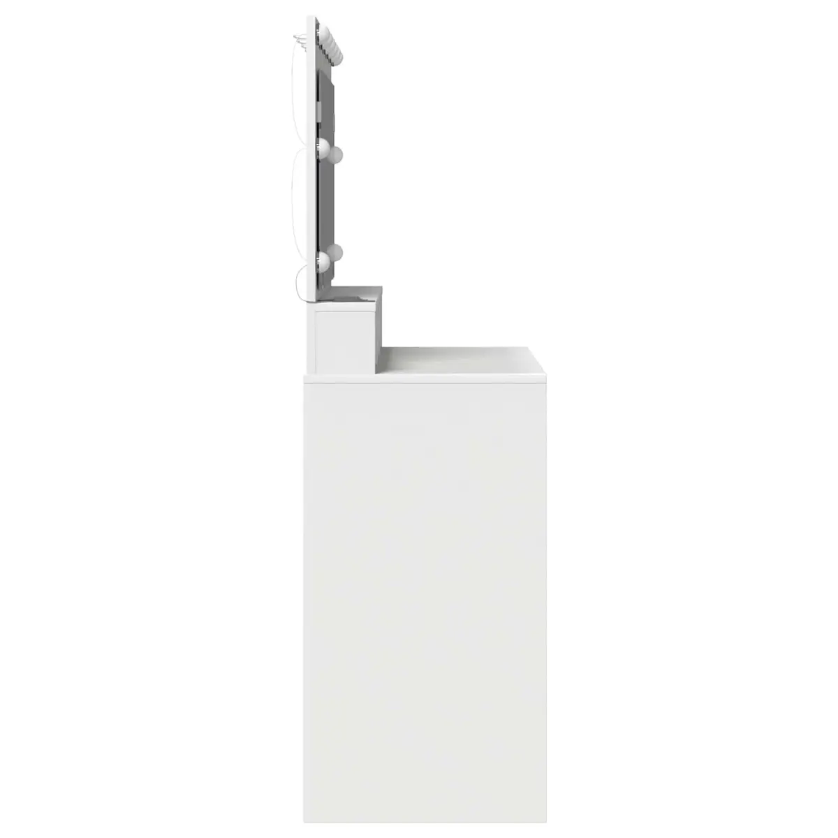 White Dressing Table with LED Mirror and Storage
