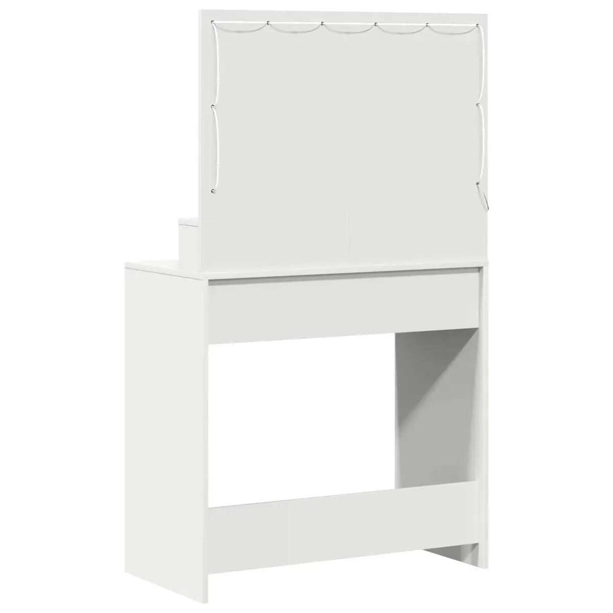 White Dressing Table with LED Mirror 78.5 x 41 x 135 cm