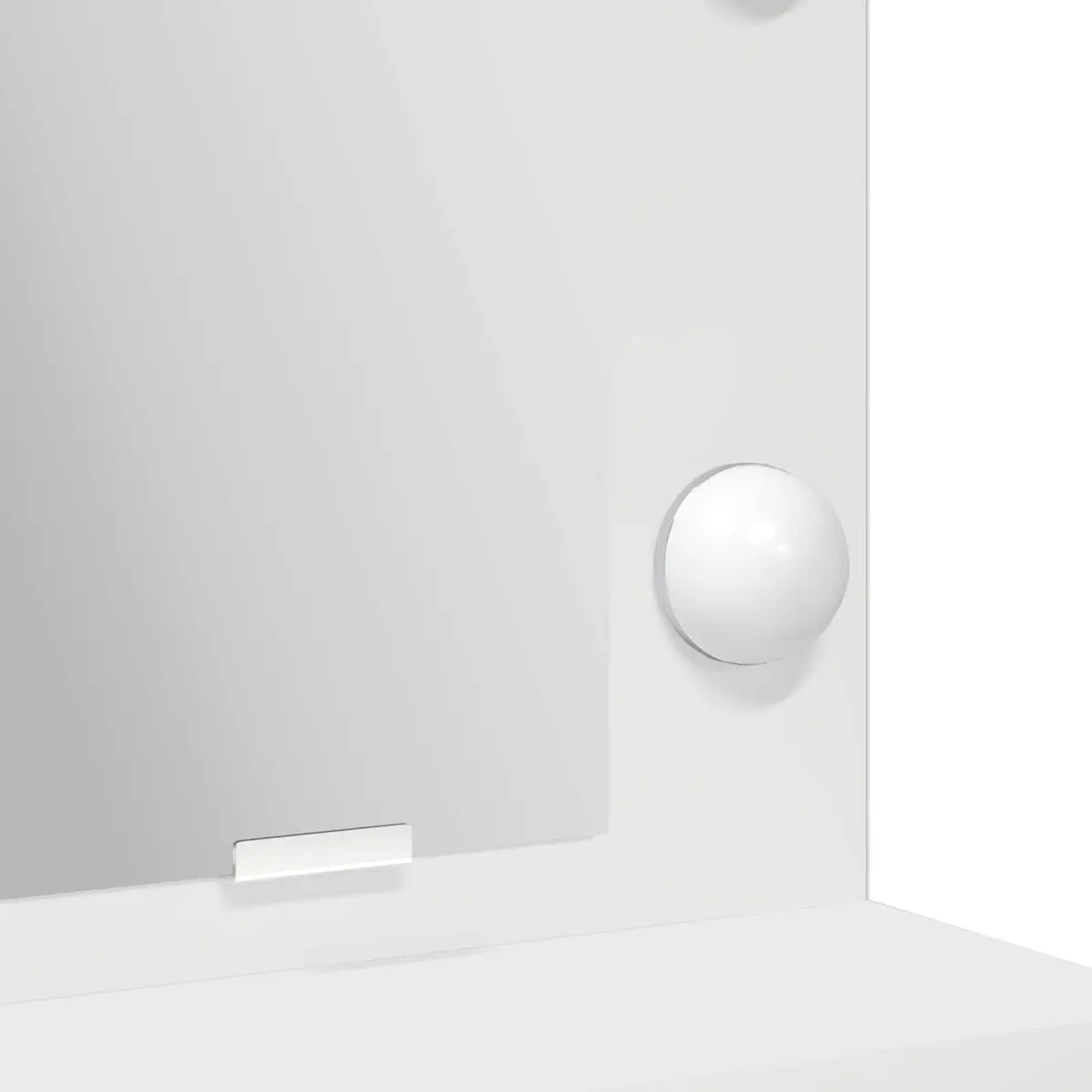 White Dressing Table with LED Mirror 78.5 x 41 x 135 cm