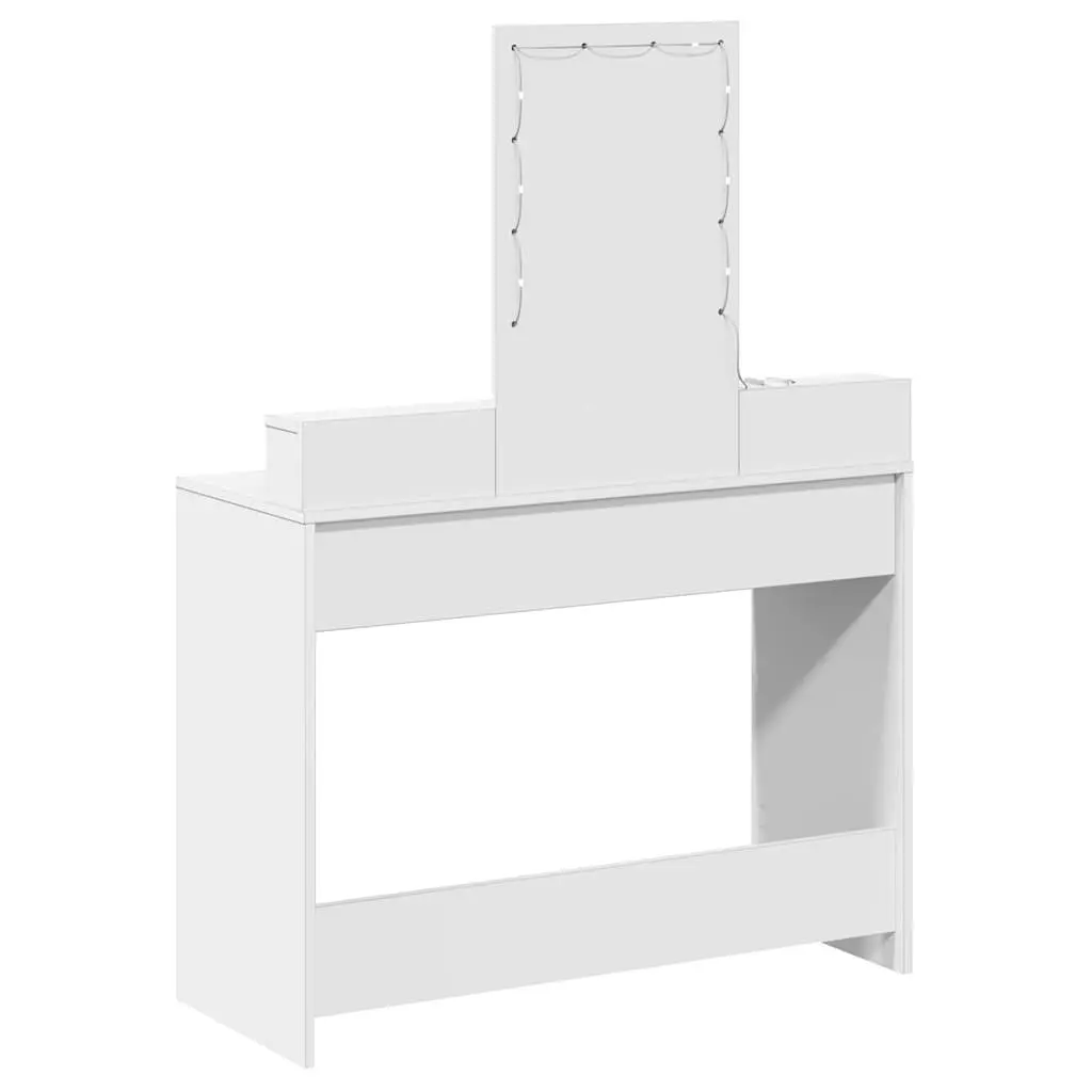 White Dressing Table with LED Mirror Lights