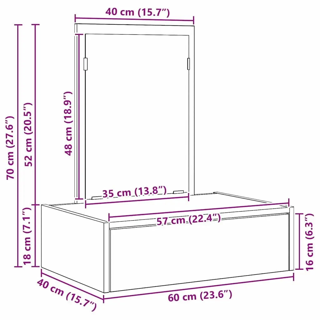 White Dressing Table with Ample Storage
