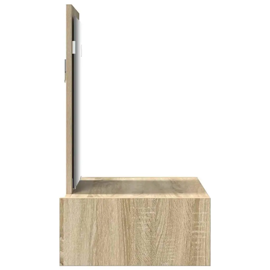Brown Engineered Wood Dressing Table with Mirror