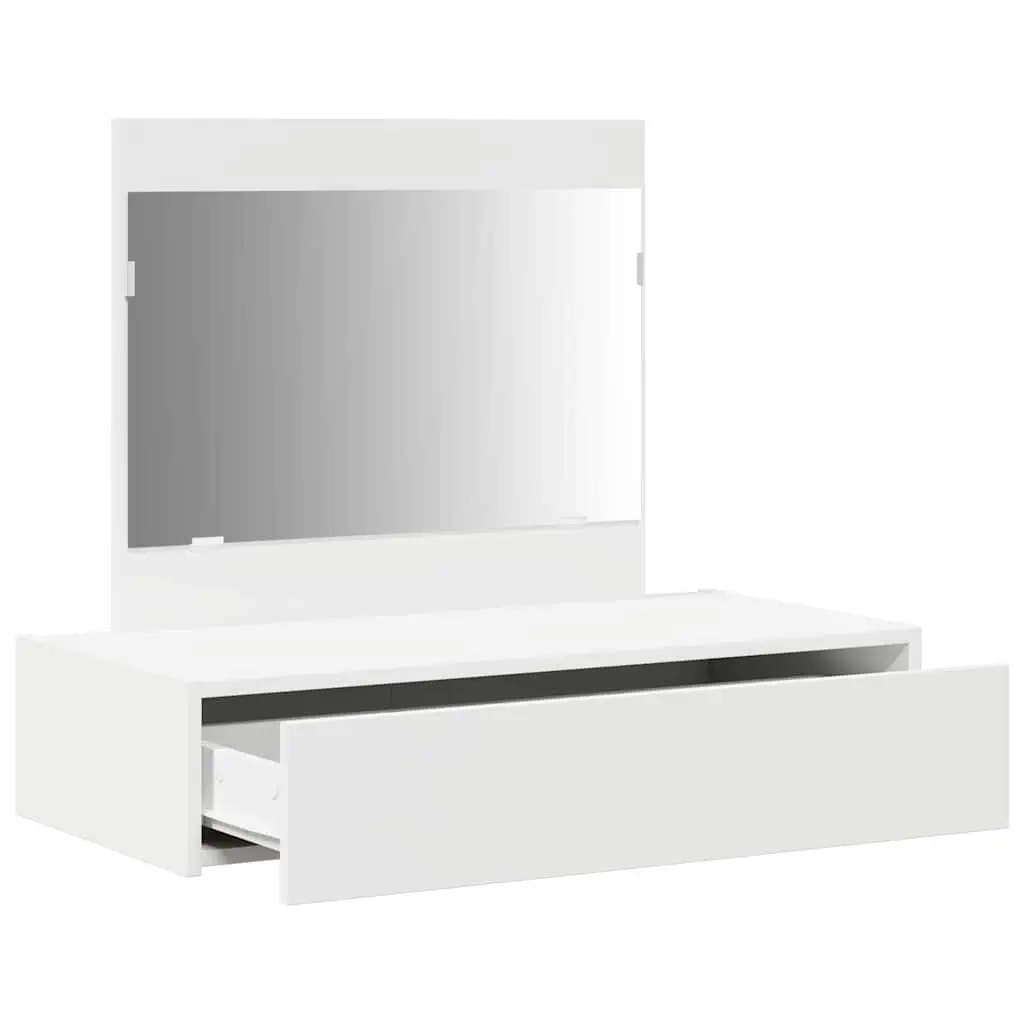 White Dressing Table with Ample Storage 83x40x70cm