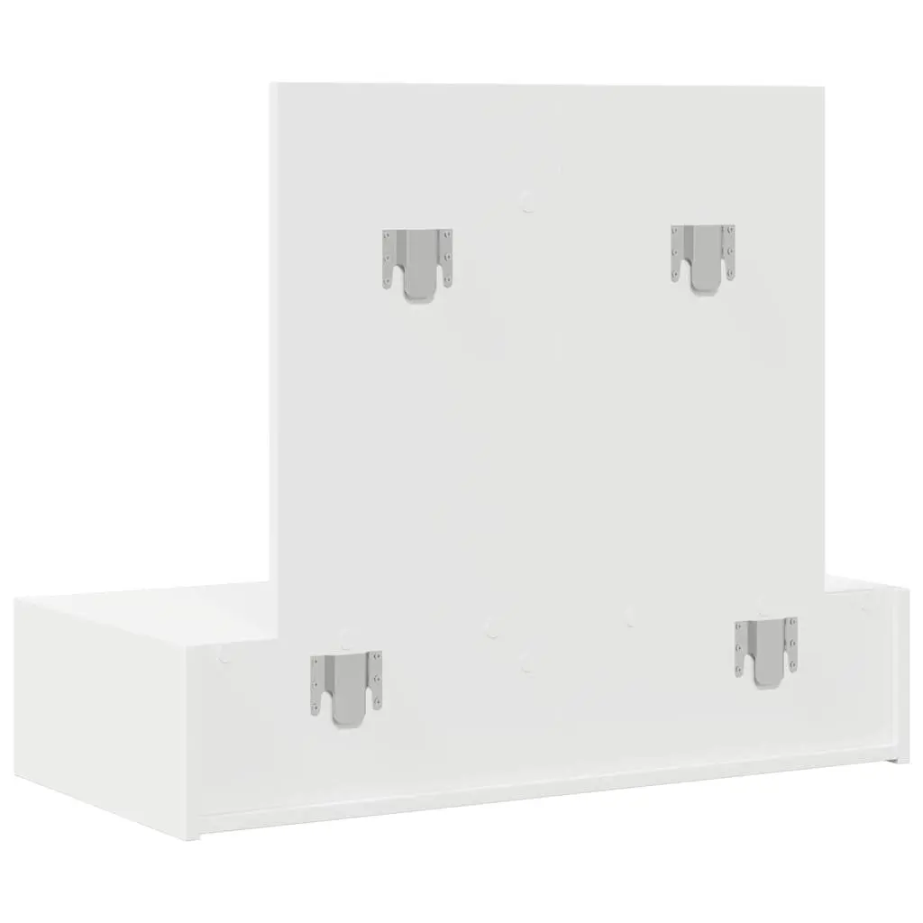 White Dressing Table with Ample Storage 83x40x70cm