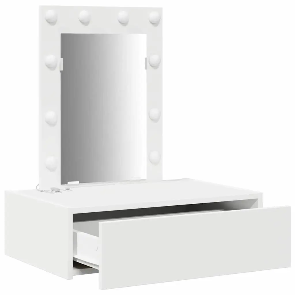 White Dressing Table Bedroom Vanity Unit Modern Design Engineered Wood