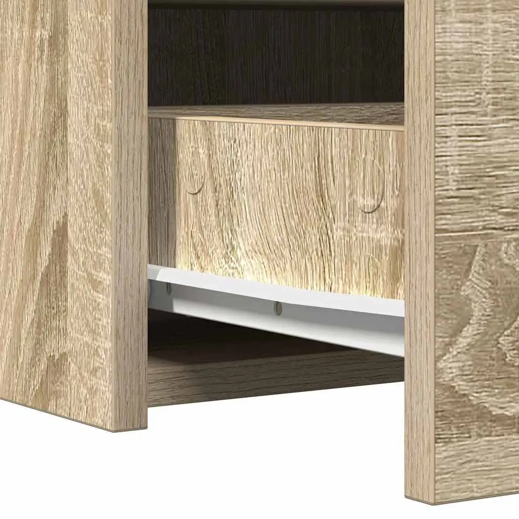 Brown Engineered Wood Dressing Table with Mirror