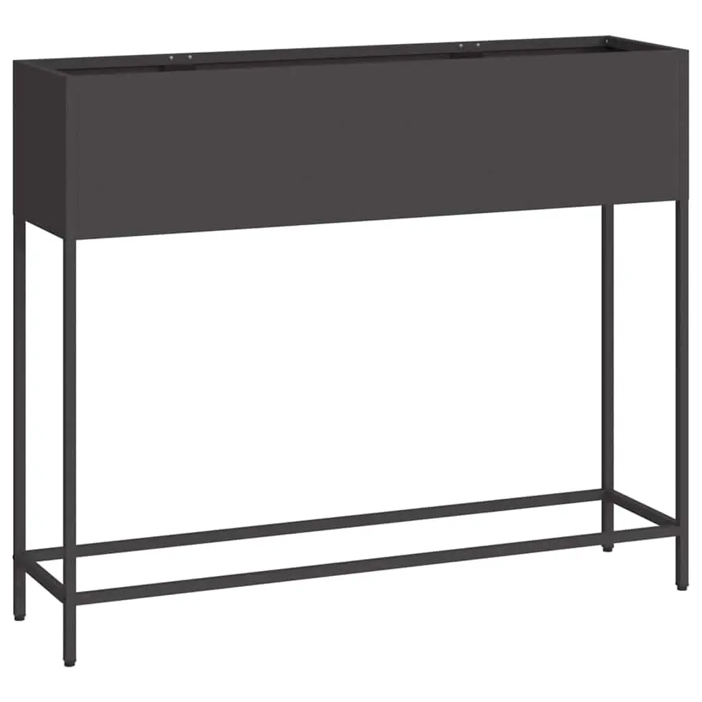 Rectangular Metal Raised Garden Planter in Black