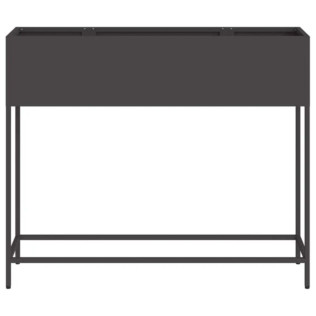Rectangular Metal Raised Garden Planter in Black