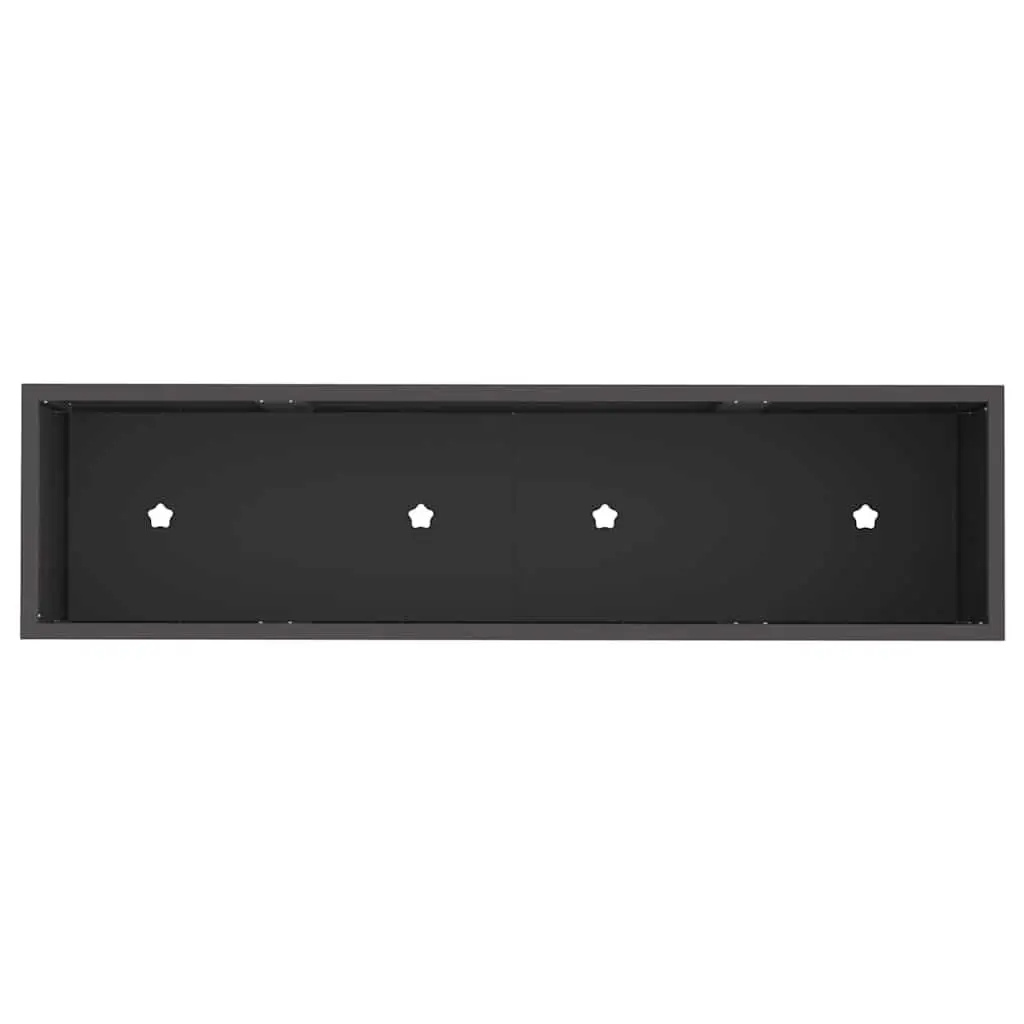 Rectangular Metal Raised Garden Planter in Black