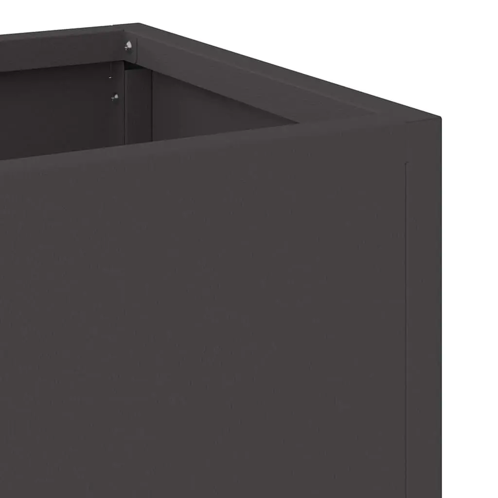 Rectangular Metal Raised Garden Planter in Black