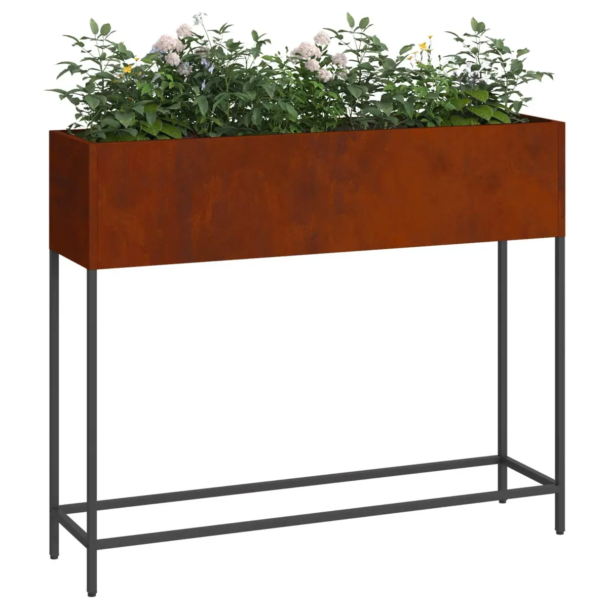 Rectangular Outdoor Raised Garden Planter 100x26x82cm