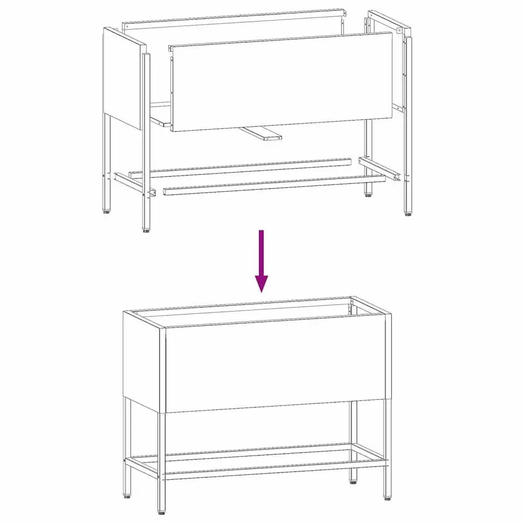 Rectangular Steel Raised Garden Planter