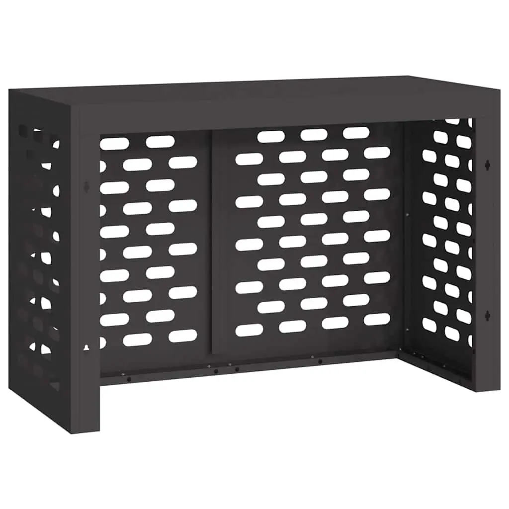 Air Conditioner Cover Steel Rectangular 90 x 40 x 60 cm Black