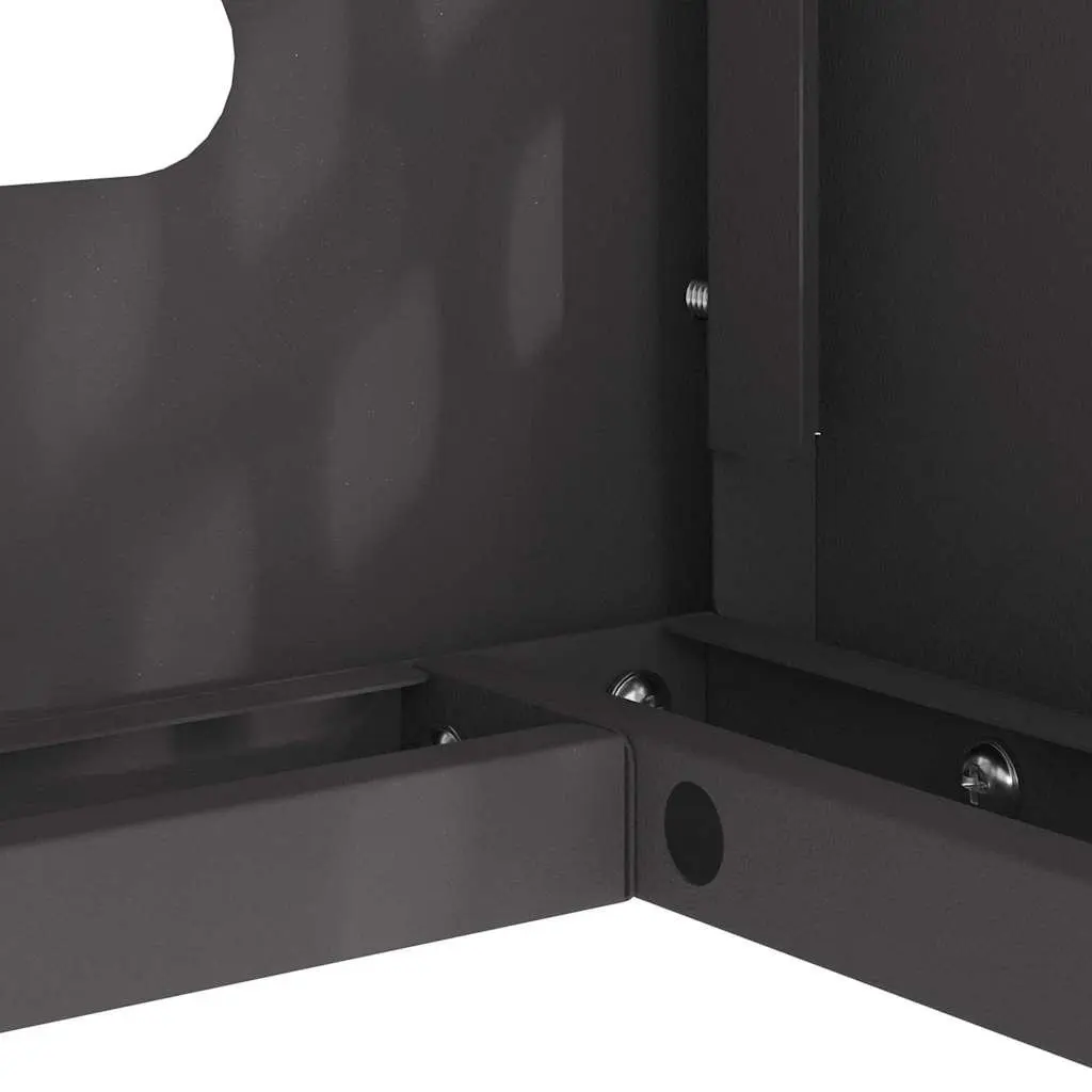 Air Conditioner Cover Steel Rectangular 90 x 40 x 60 cm Black