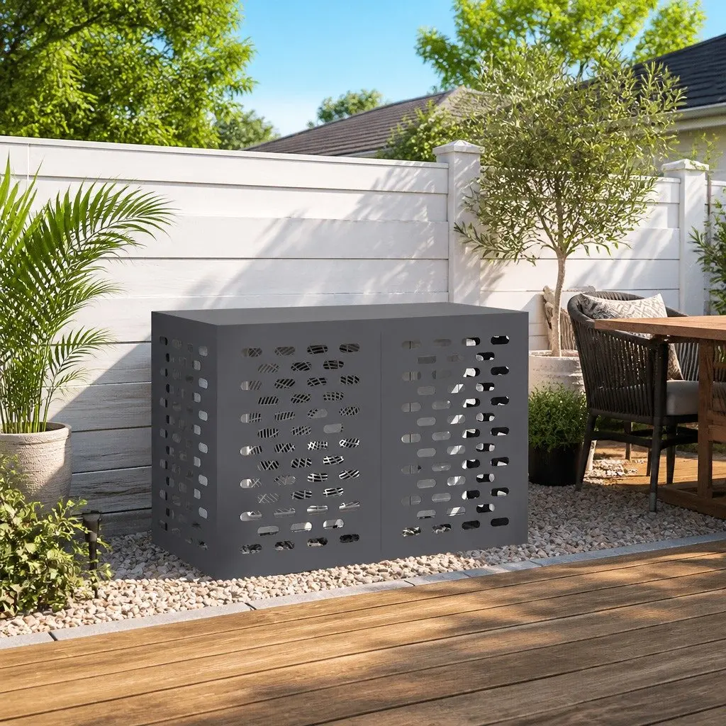 Air Conditioner Cover Steel Rectangular 100x50x70cm Anthracite