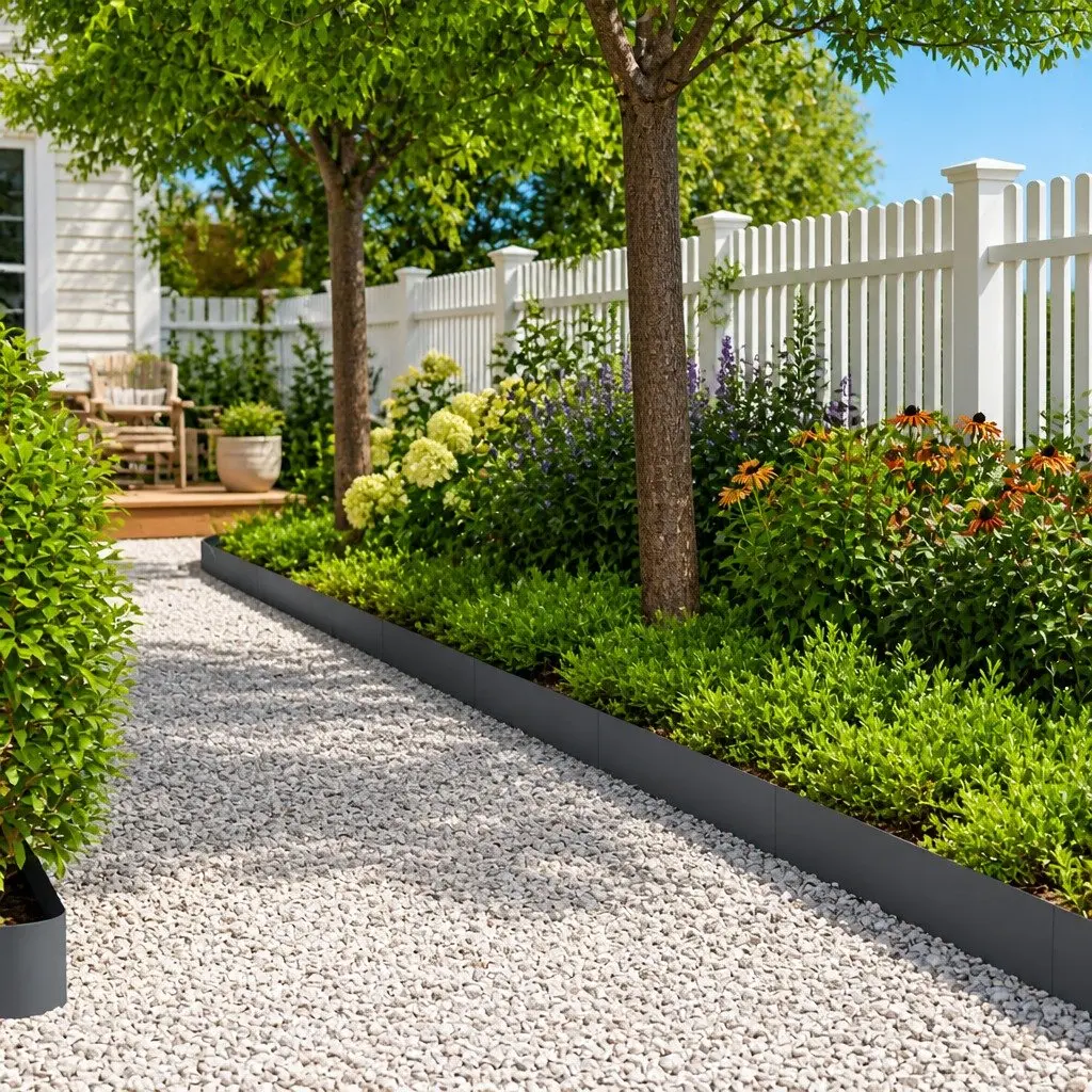 Garden Lawn Edging Cold Rolled Steel 100cm x 20cm Anthracite