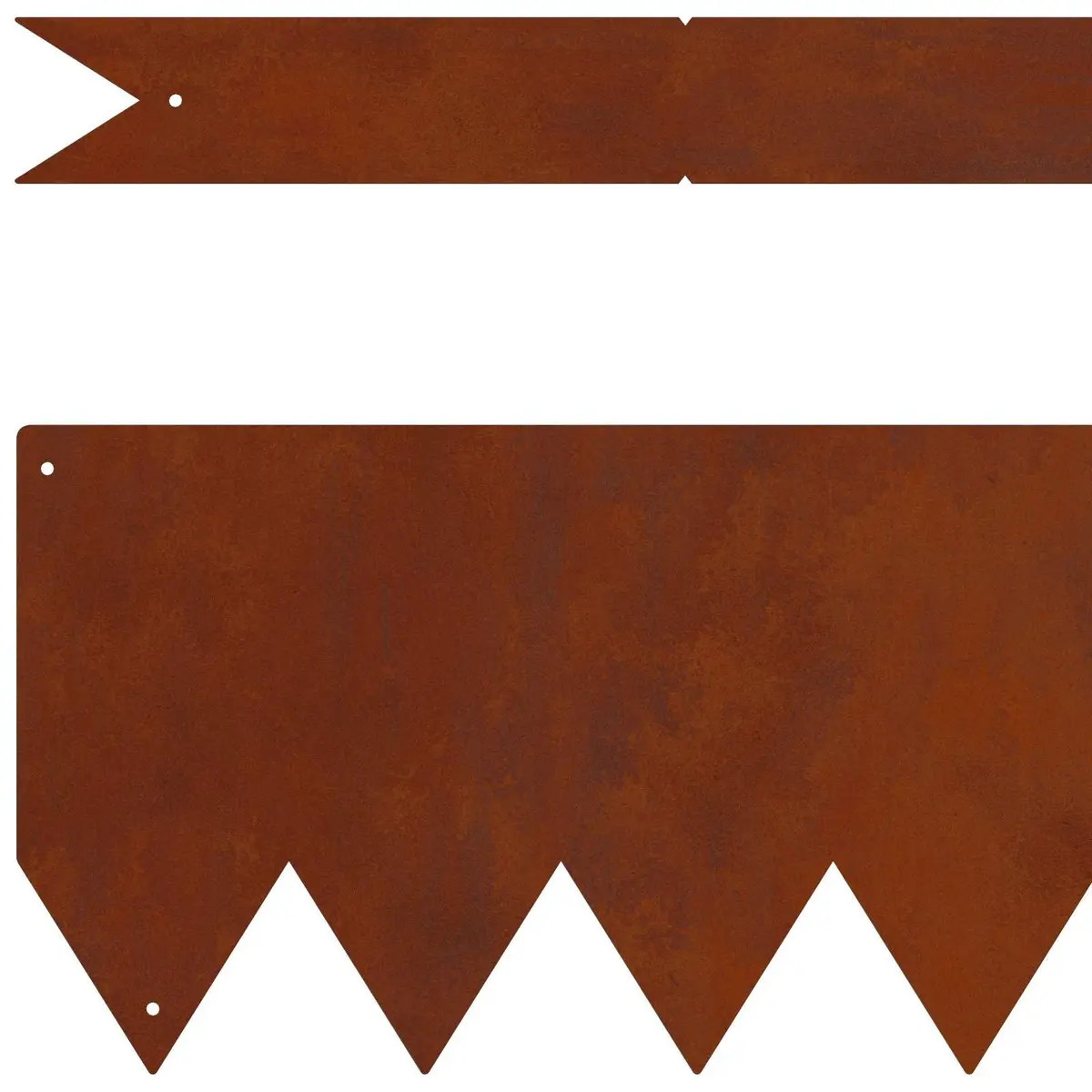 Lawn Edging Weathering Steel Brown 100x20cm Rusty Finish Set of 10 Pieces