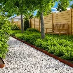 10 pcs Weathering Steel Brown Lawn Edging for Gardens