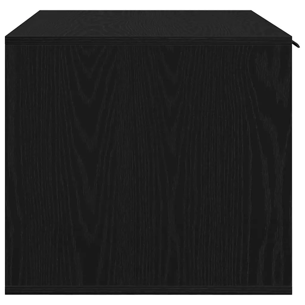 Cat Litter Box Enclosure Engineered Wood 80x50x45cm Black Oak