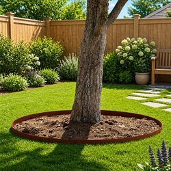 Brown Weathered Steel Lawn Edging 450cm for Gardens