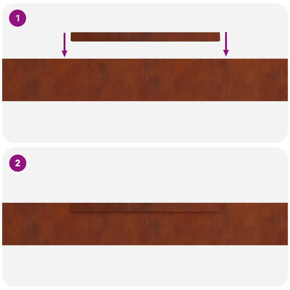 Garden Lawn Edging Weathering Steel 450 x 10 x 0.05 cm Brown