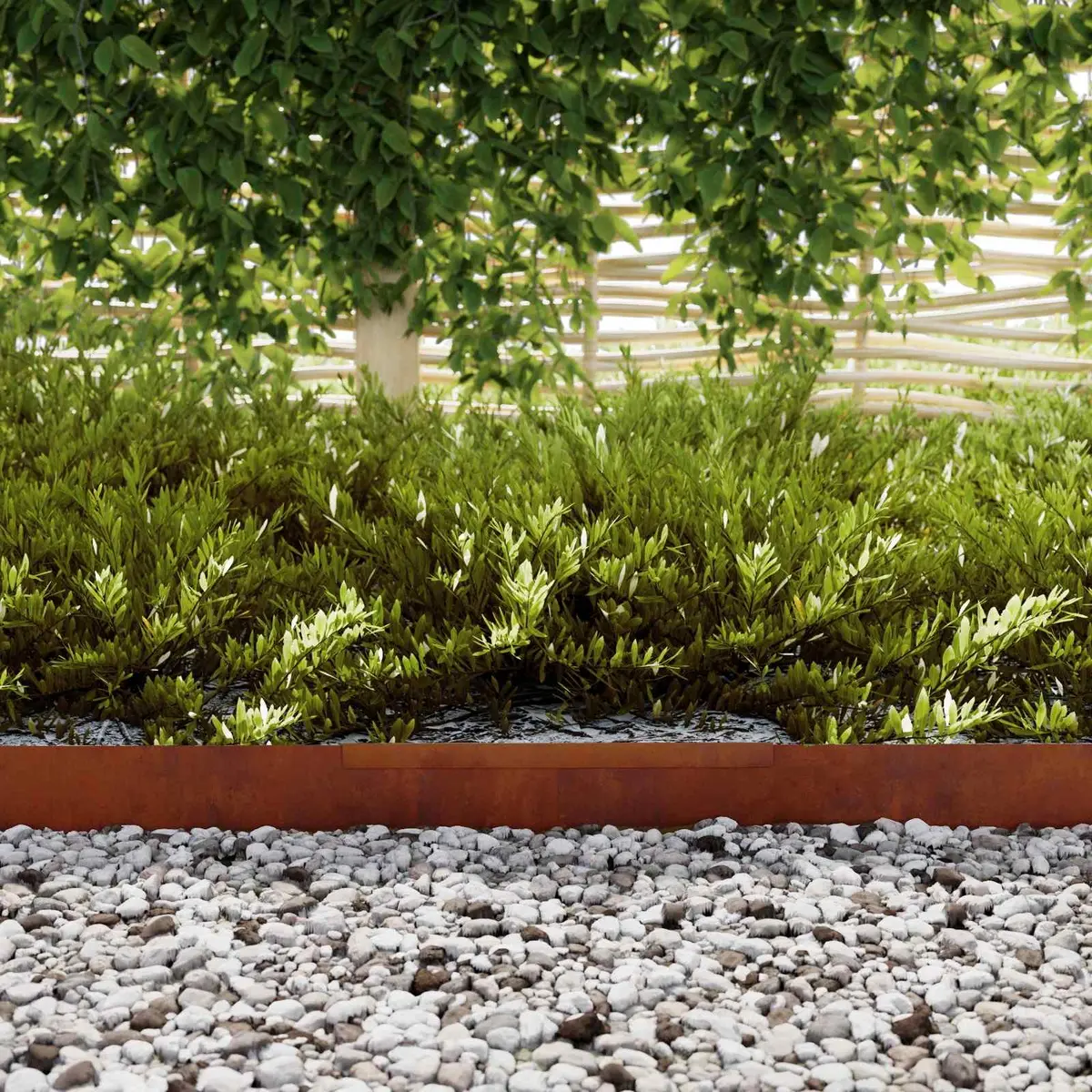 Garden Lawn Edging Weathering Steel 450 x 10 x 0.05 cm Brown