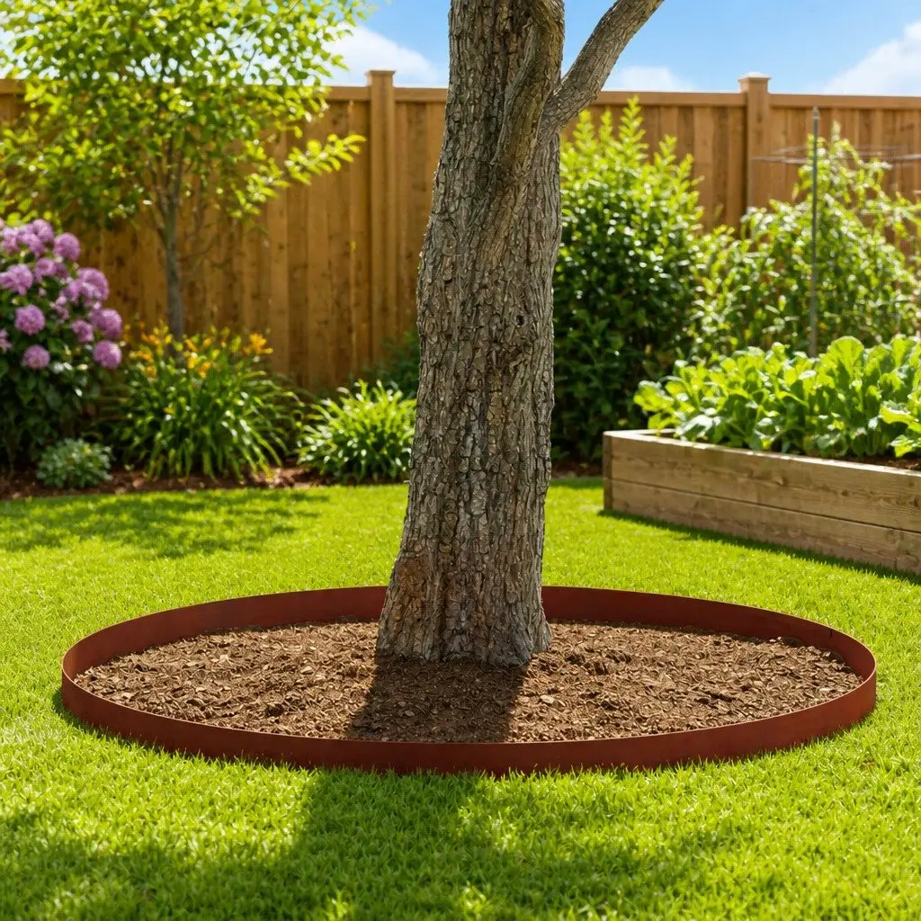 Garden Lawn Edging Weathering Steel 450cm Brown Border