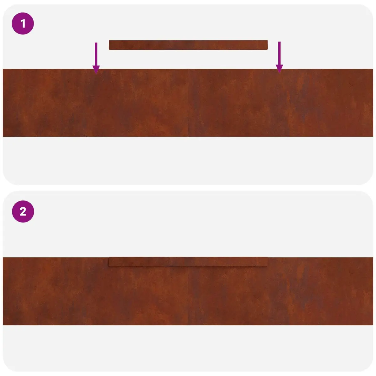 Garden Lawn Edging Weathering Steel 450cm Brown Border